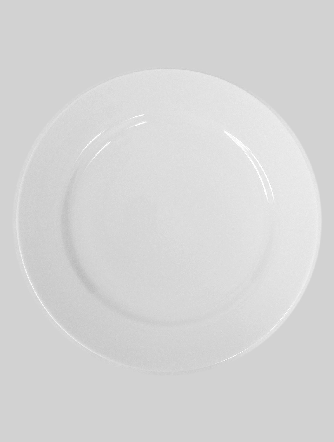 White Ceramic Charger West Coast Event Productions, Inc.