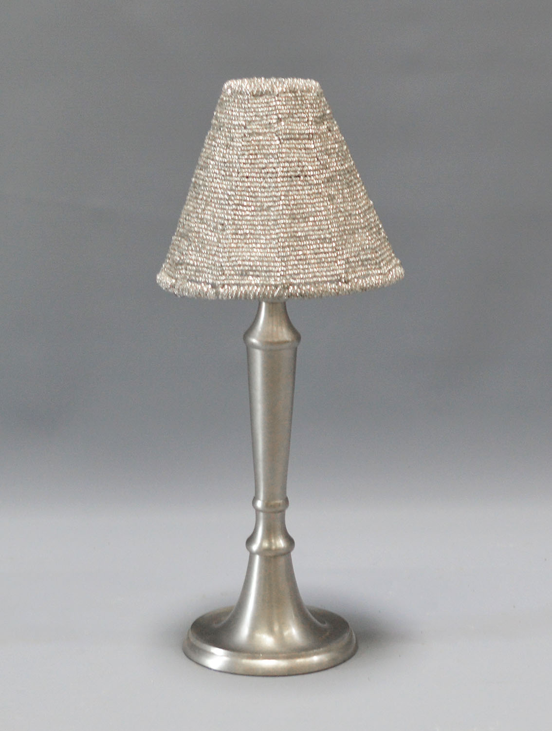 Silver Beaded Table Lamp West Coast Event Productions, Inc.