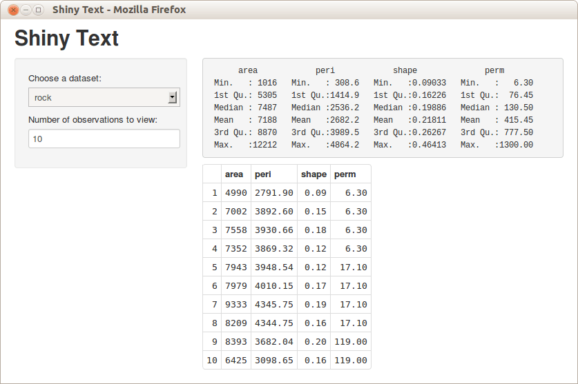 Tutorial Building 'Shiny' Applications with R