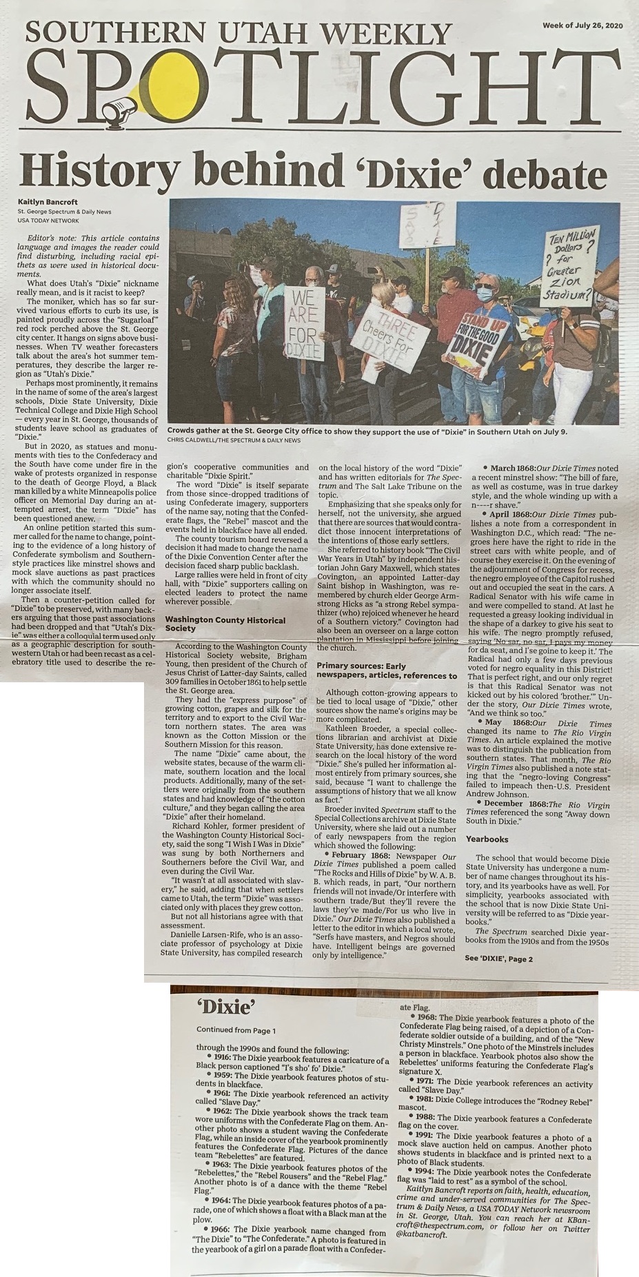 The Dixie Name Controversy