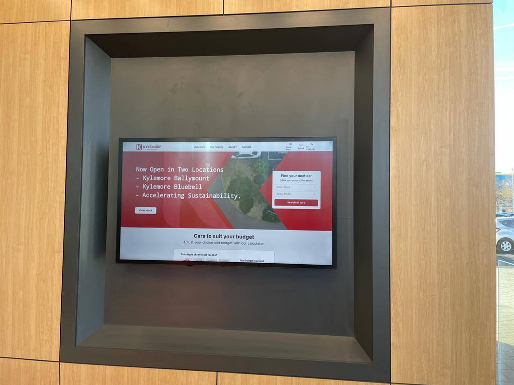 Kylemore Cars installs an Interactive Display