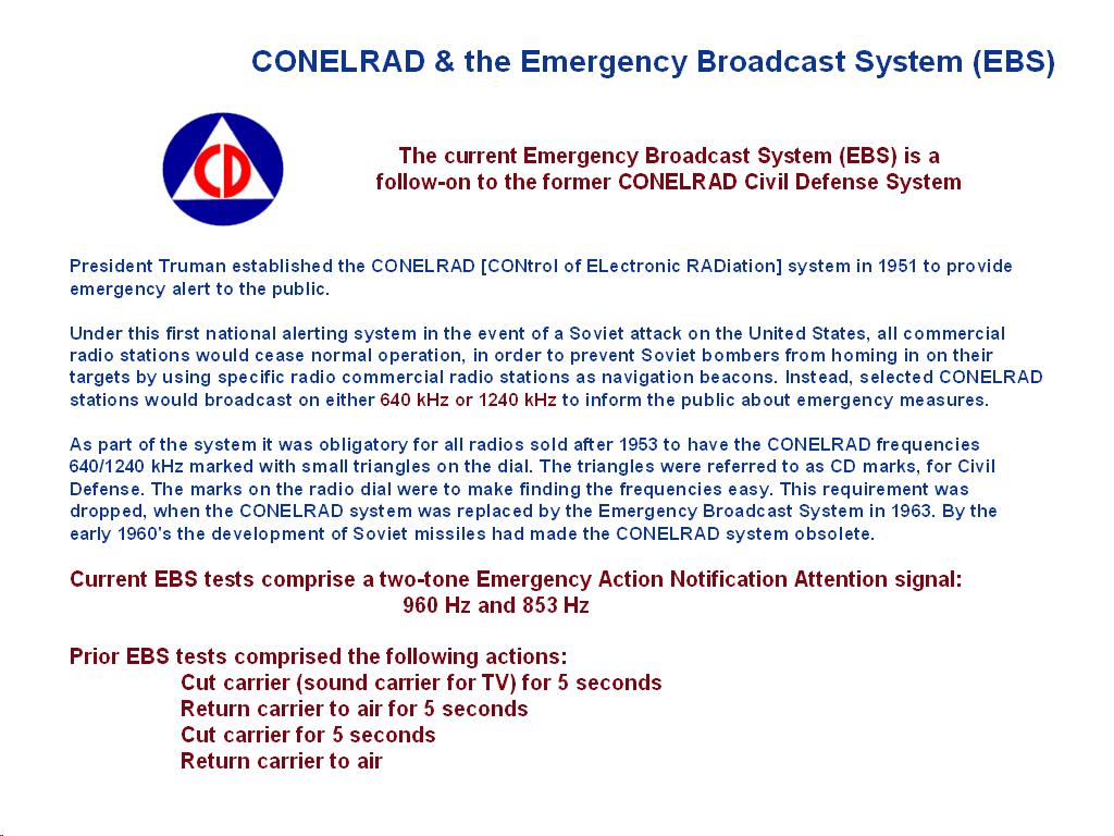Conerad & Emergency Broadcast System
