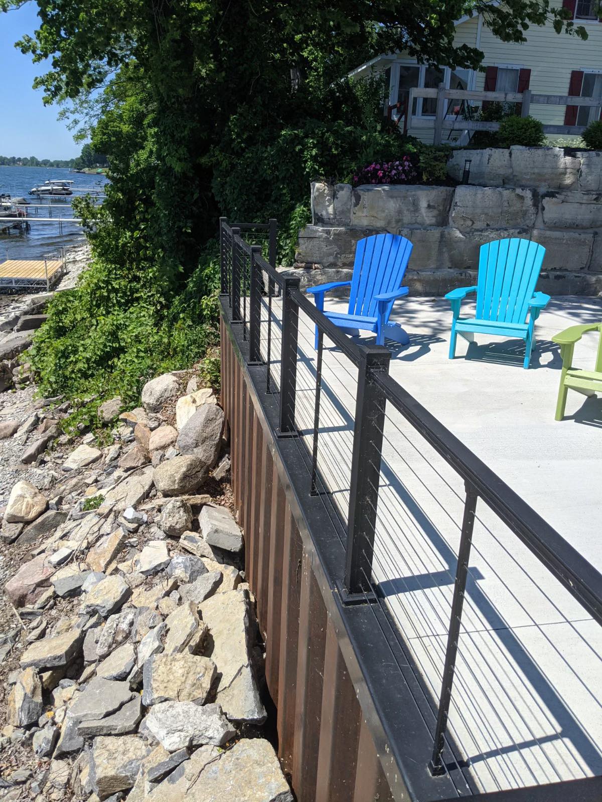 Chaumont Bay Retaining Walls & Patio