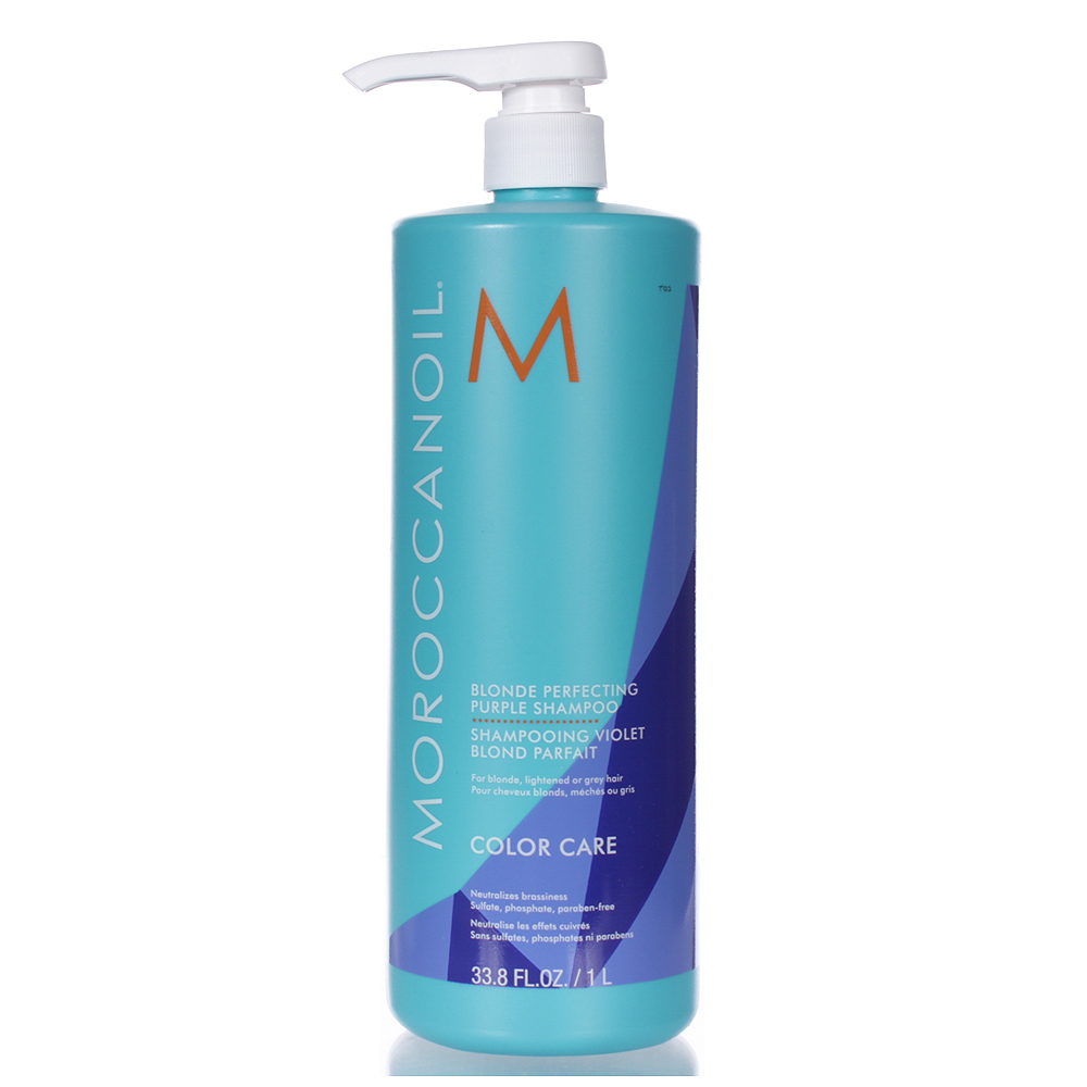 Moroccanoil Blonde Perfecting Purple Shampoo 33.8oz/1L Pro