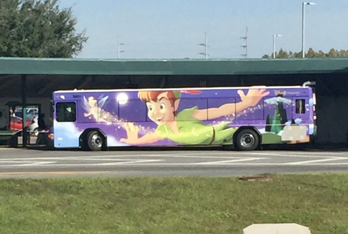 PHOTOS New "Peter Pan" Character Bus Wrap Takes Guests to Neverland at