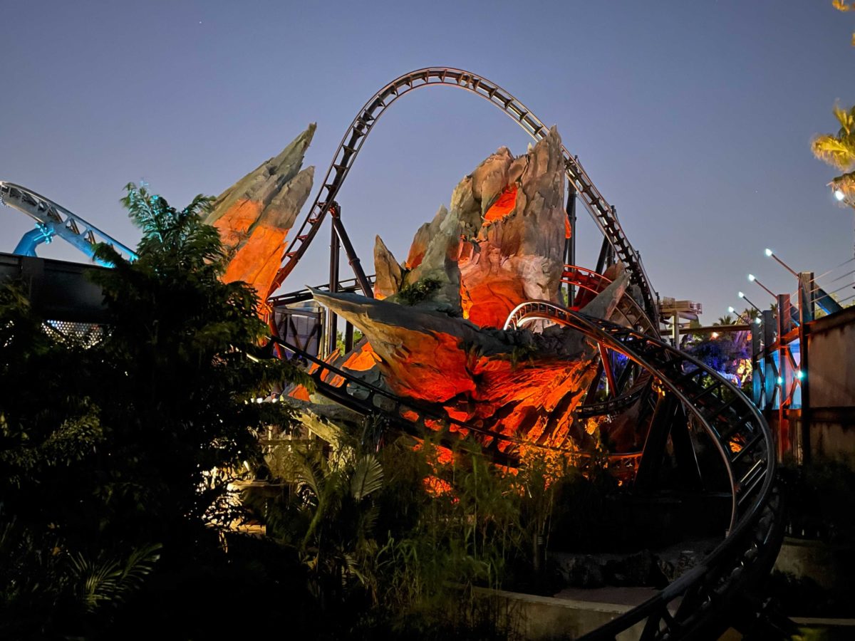PHOTOS Jurassic World VelociCoaster Lights Up the Night at Universal's