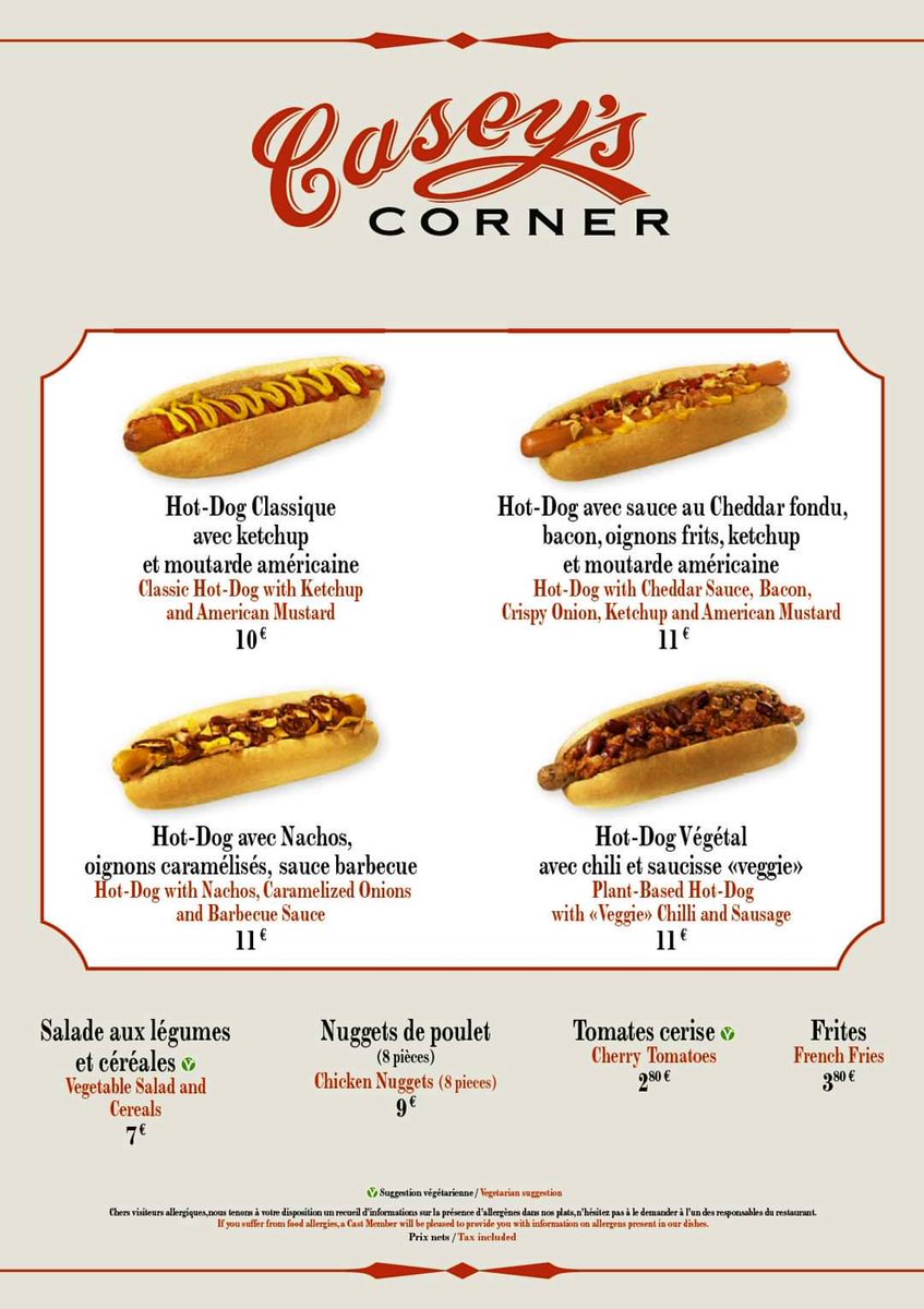 Casey’s Corner at Disneyland Paris Debuting New Menu With PlantBased