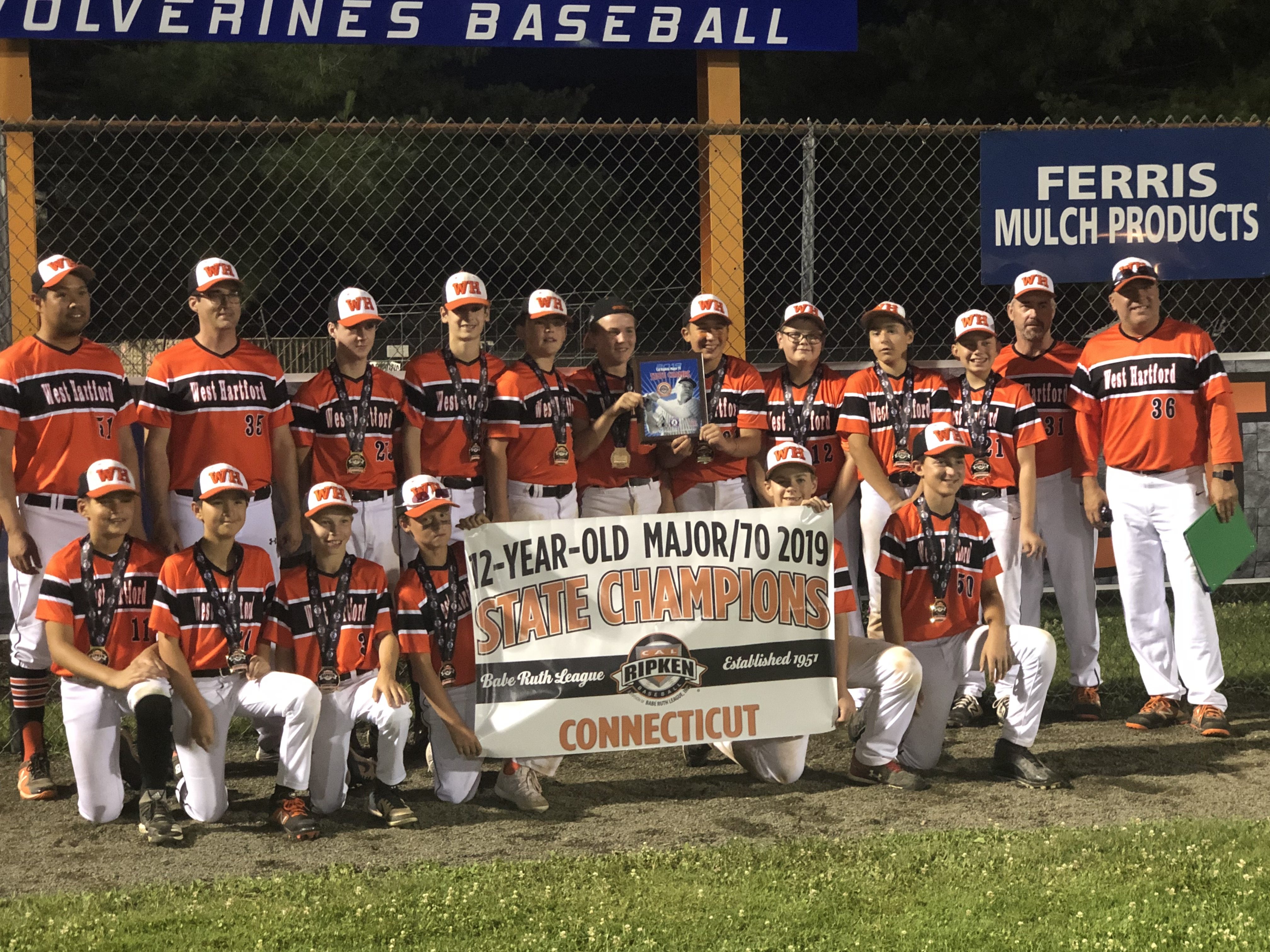 West Hartford Youth Baseball Team ThreePeats as State Champion WeHa