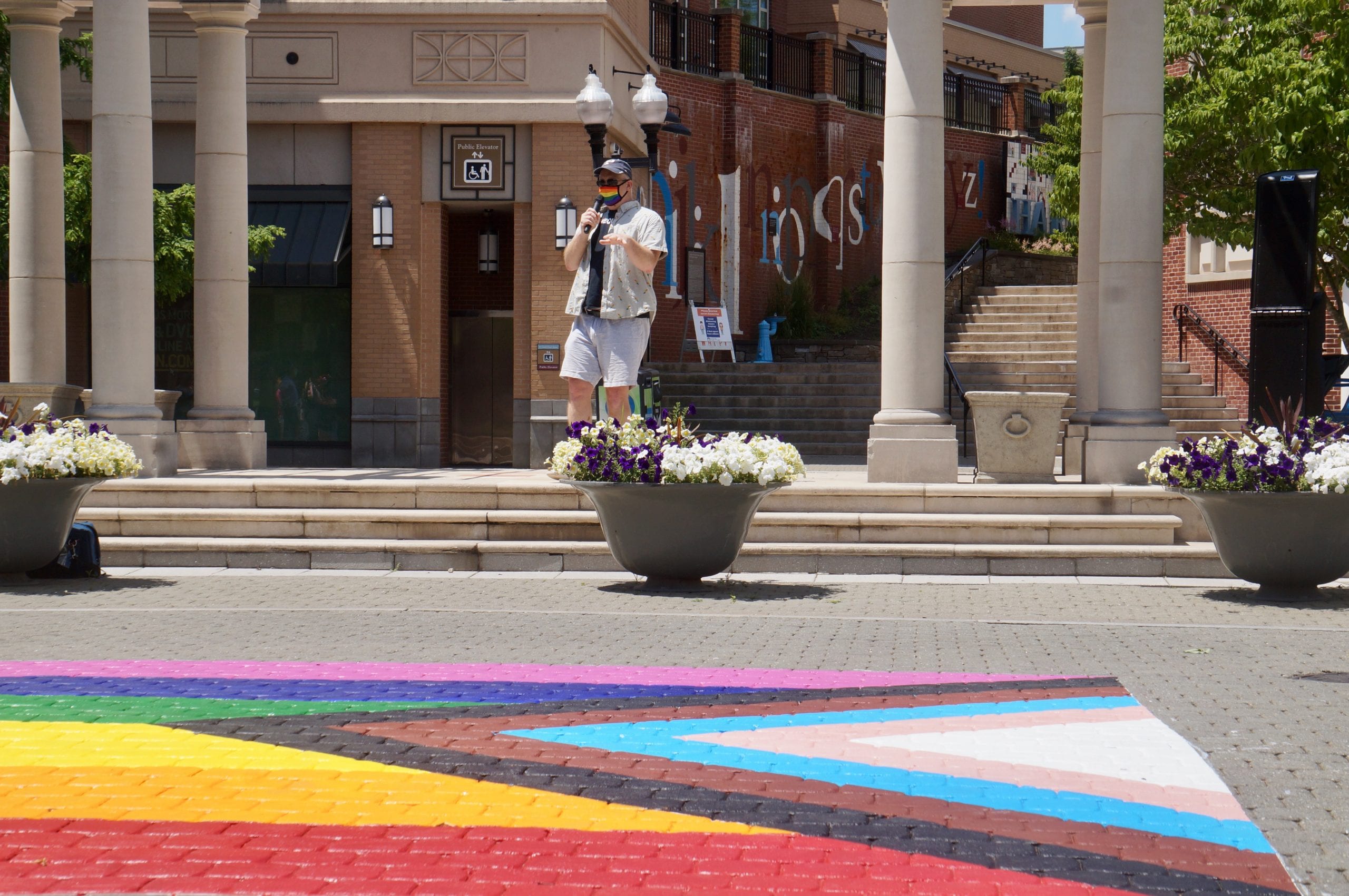 Pride Crosswalk a Permanent Fixture in Blue Back Square WeHa West