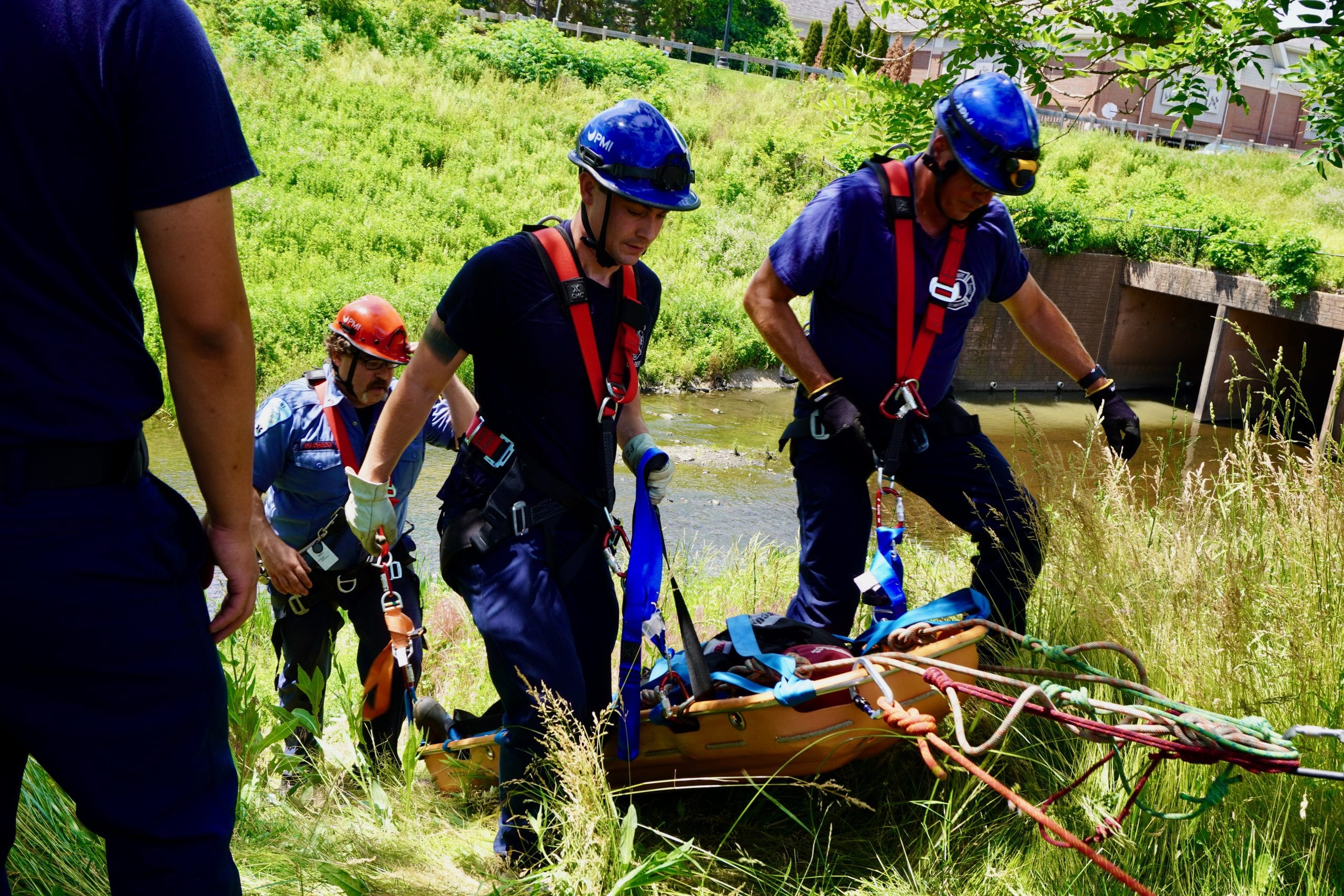 West Hartford Firefighters Perform 'Low Angle Rescue' as Training