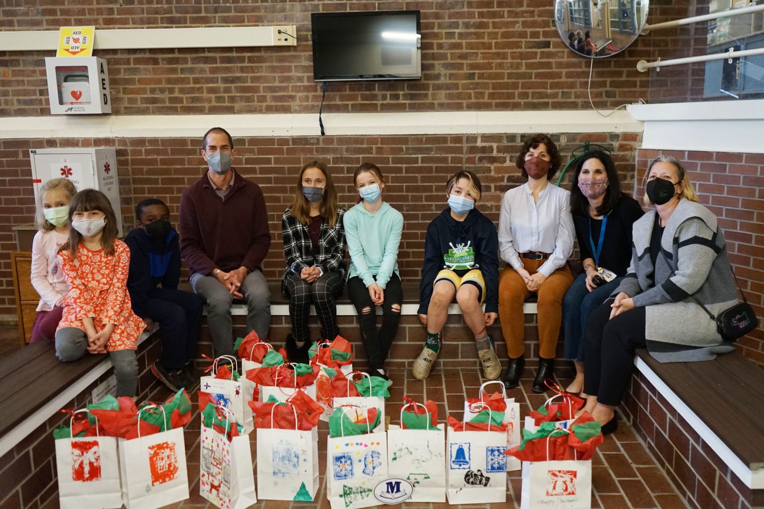 Montessori Students 'Adopt' Two West Hartford Families for the Holidays
