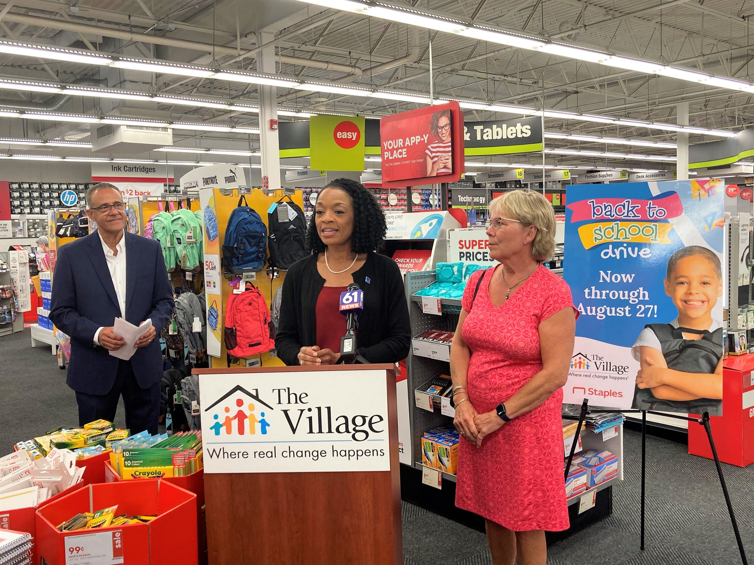 The Village Launches BacktoSchool Donation Drive at Staples in West