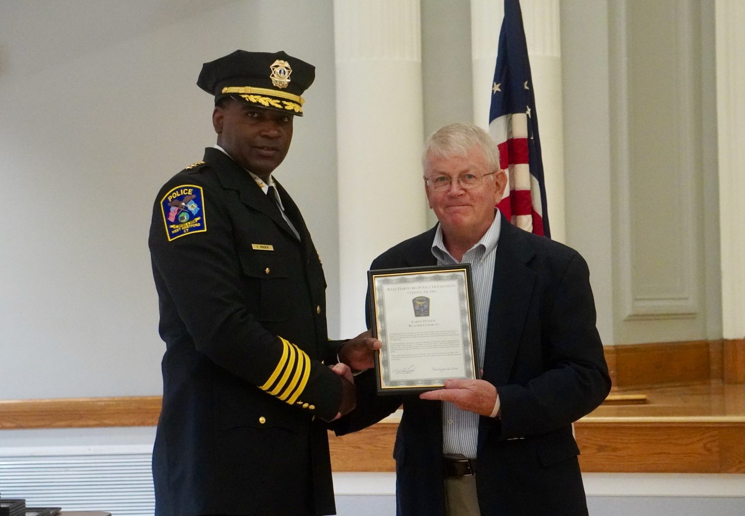 West Hartford Police Department Honors Citizens and Officers for
