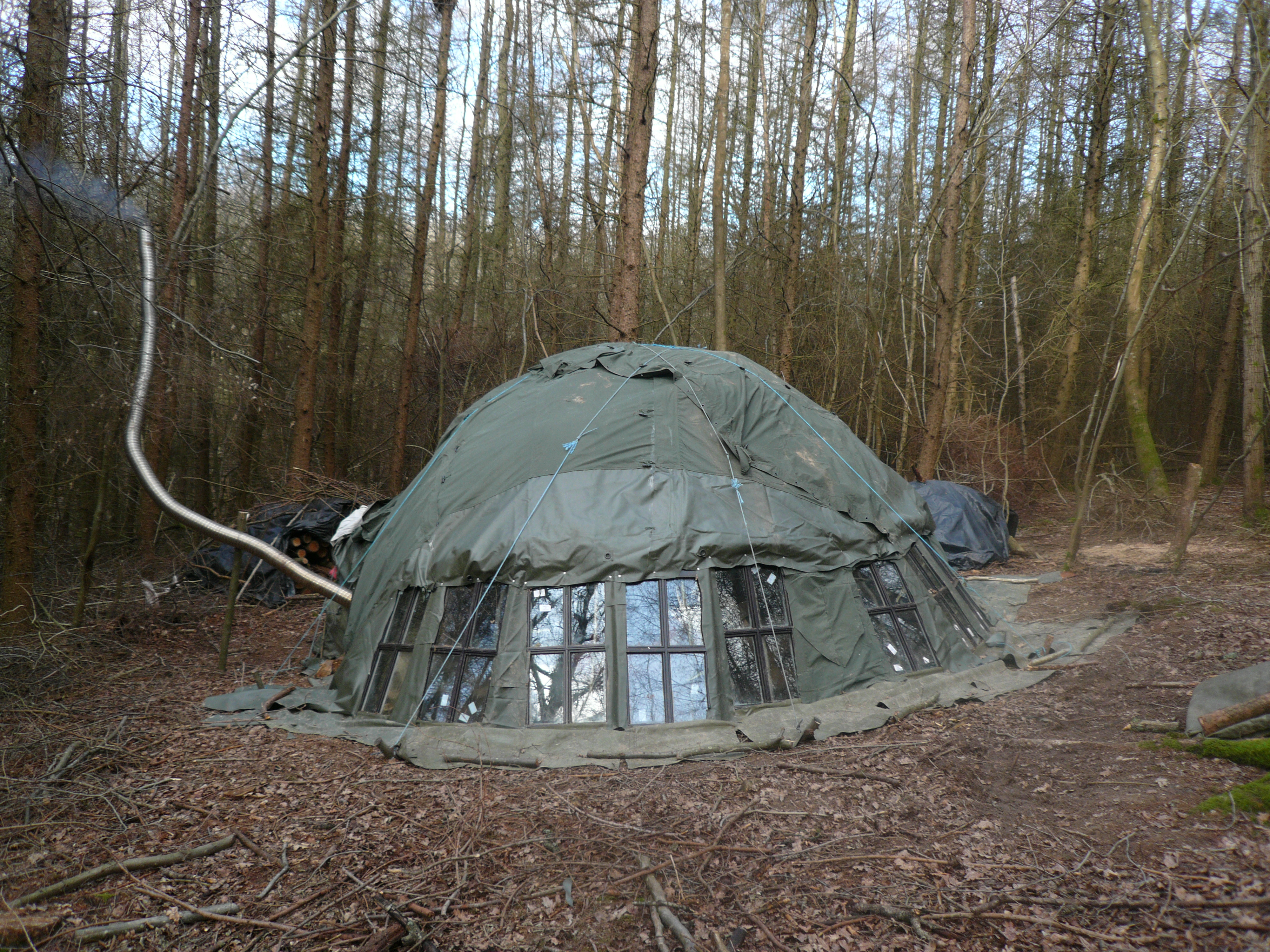Photos of Bender Tent construction greenearth people Crabgrass