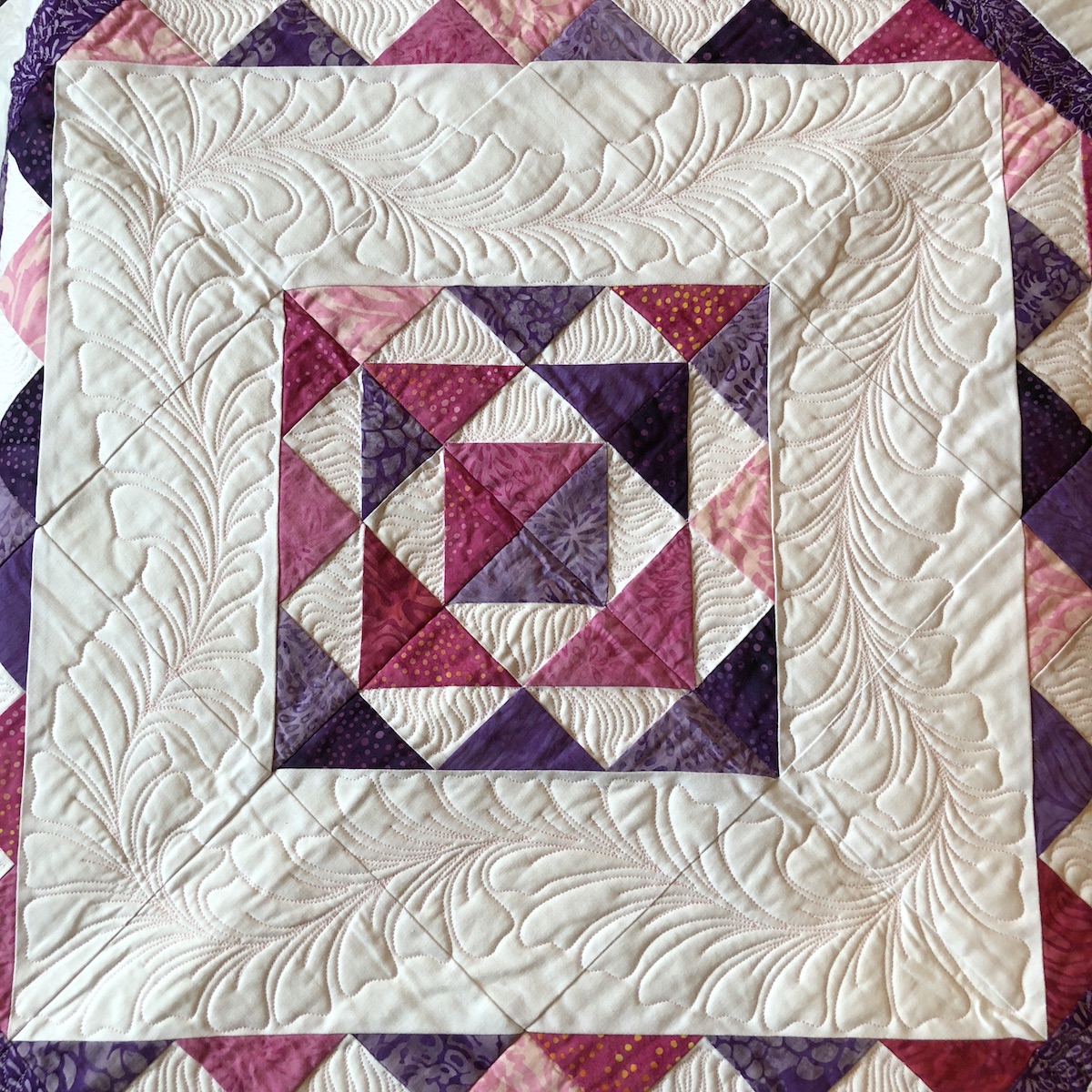 How to Quilt a Flower Feather WeAllSew