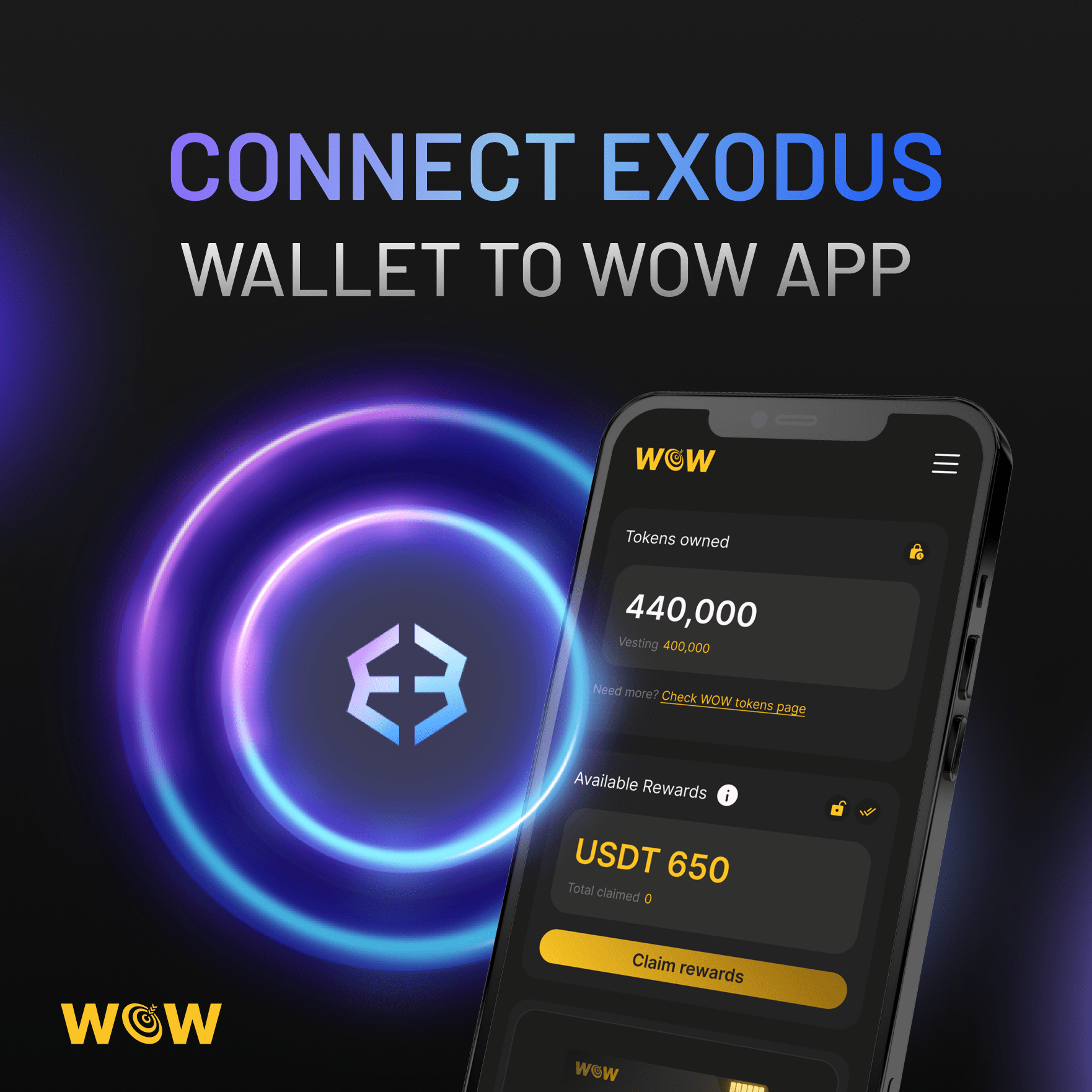 How to connect your Exodus wallet with the WOW app Wealth Of Wisdom
