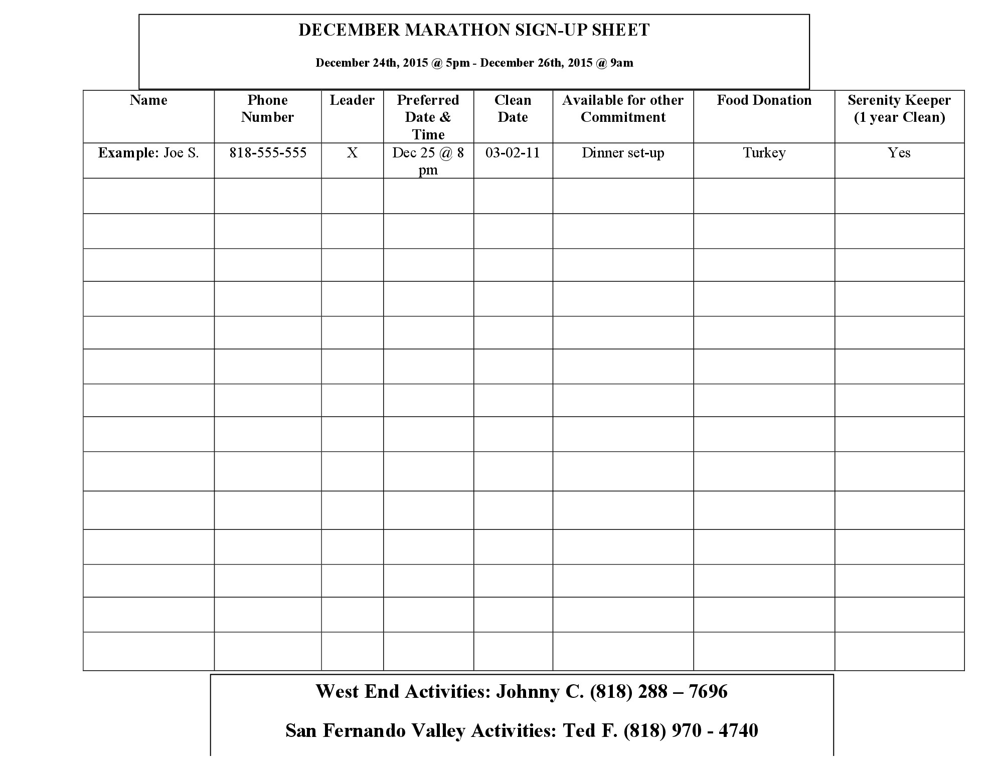 00001 West End Area of Narcotics Anonymous