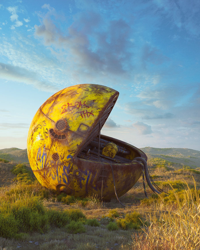 Pop Culture Dystopia 3D Illustrations by Filip Hodas