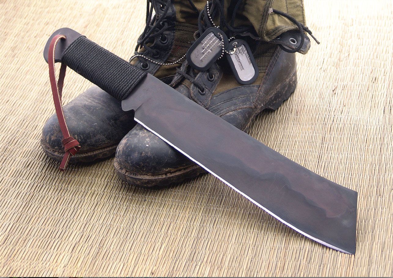 Gil Hibben IV Rambo Machete Knife With Leather Sheath GH5007 Weapons