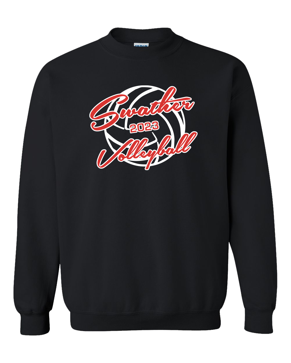 Hesston High School Volleyball Crewneck Sweatshirt Atomic