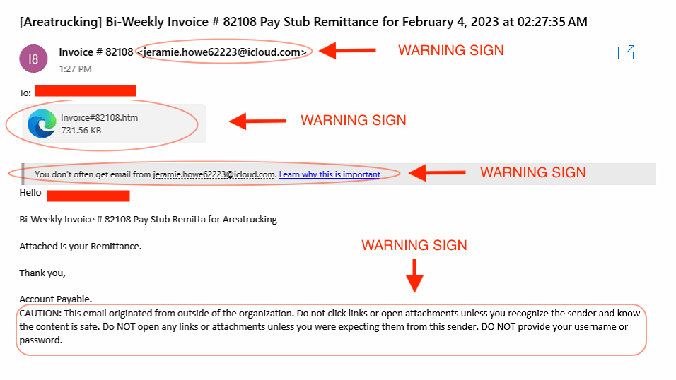 PHISHING AREA STORAGE & TRANSFER