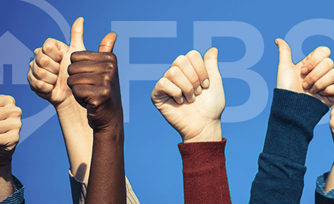 Heads Down, Thumbs Up. FBS Powering Real Estate Markets. Empowering