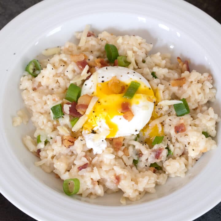 Breakfast Risotto with Bacon and Egg Recipe We are not Martha