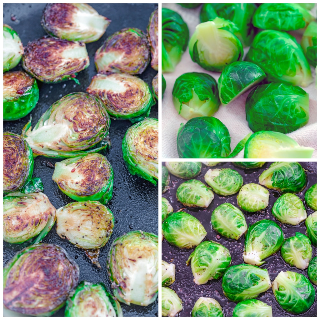 Caramelized Brussels Sprouts with Pancetta, Pomegranate, and Feta