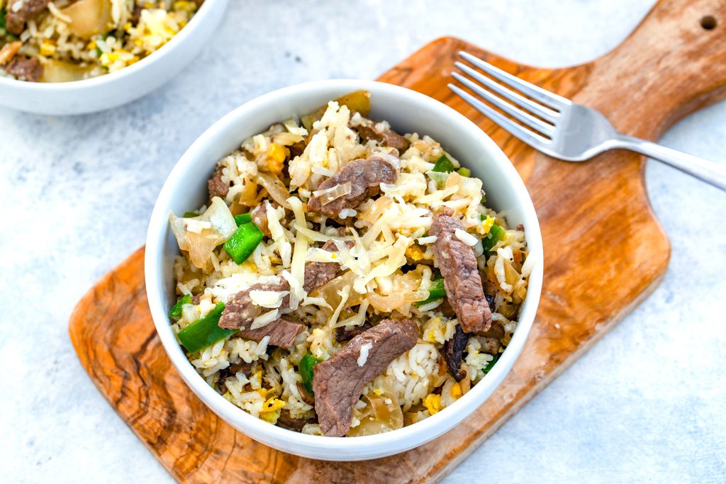 Steak and Cheese Fried Rice Recipe We are not Martha