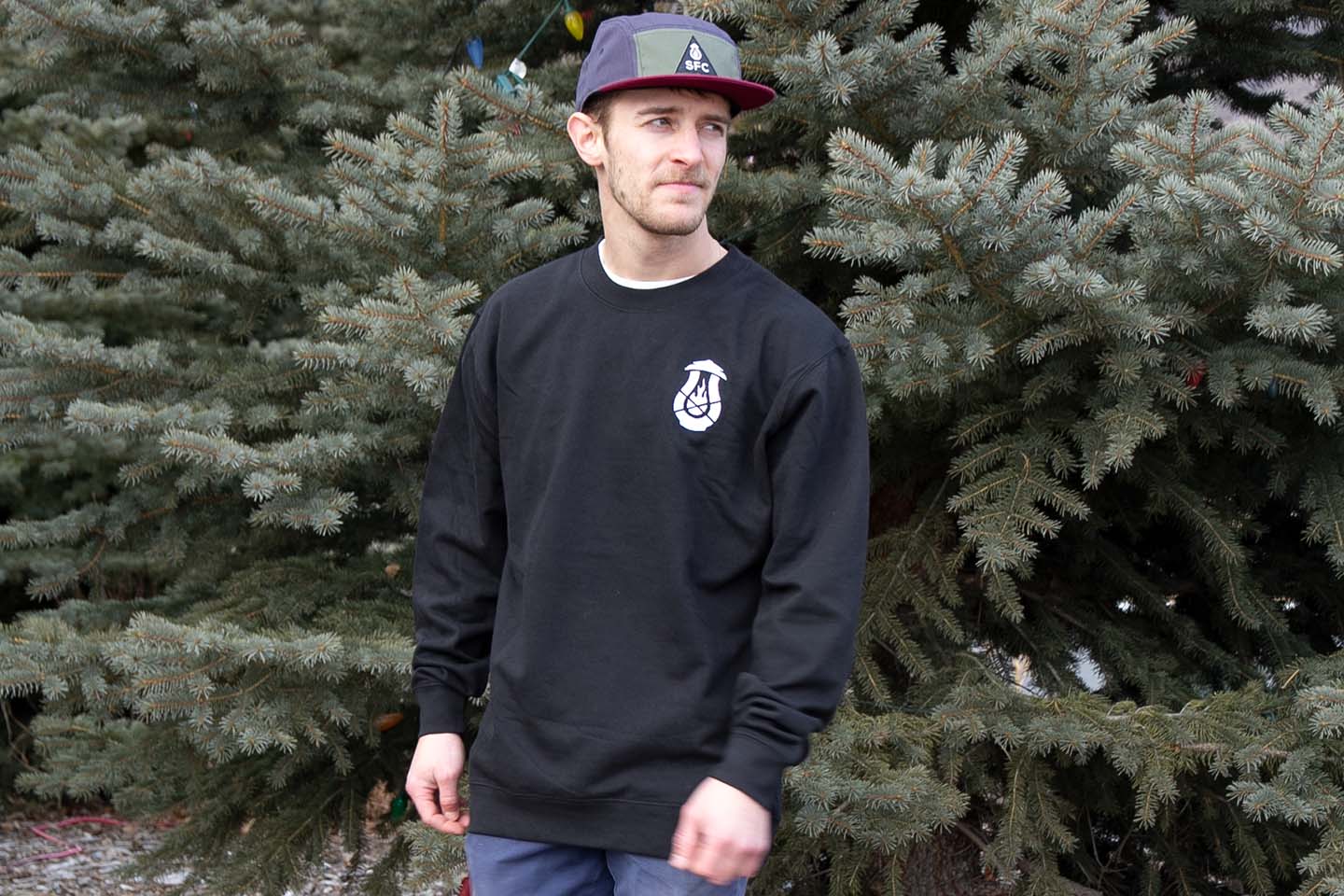 Cartoon Crewneck Snowboarders & Skiers for Christ