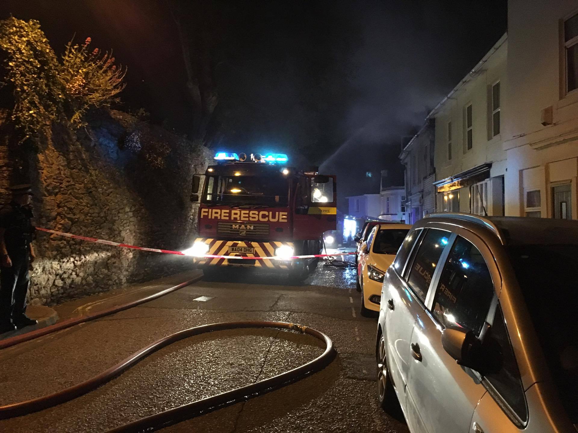 Road close following major fire in Torquay We Are South Devon