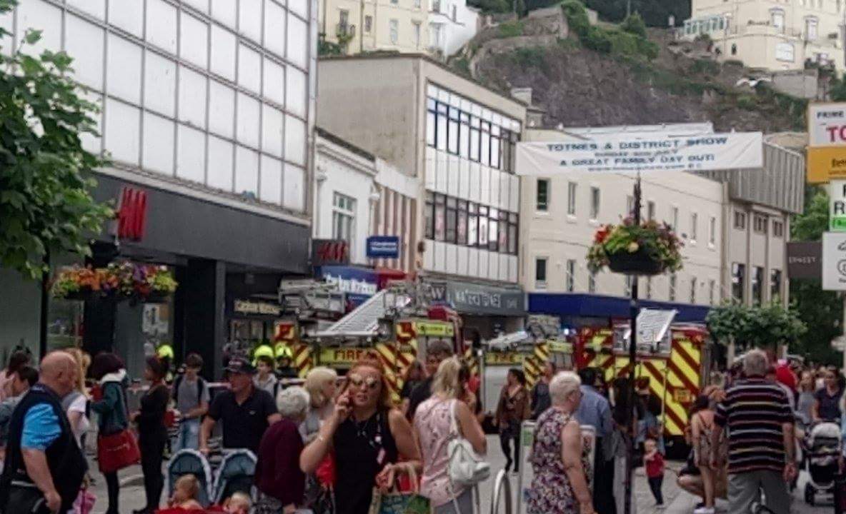 H&M in Torquay evacuated fire crews at the scene We Are South Devon