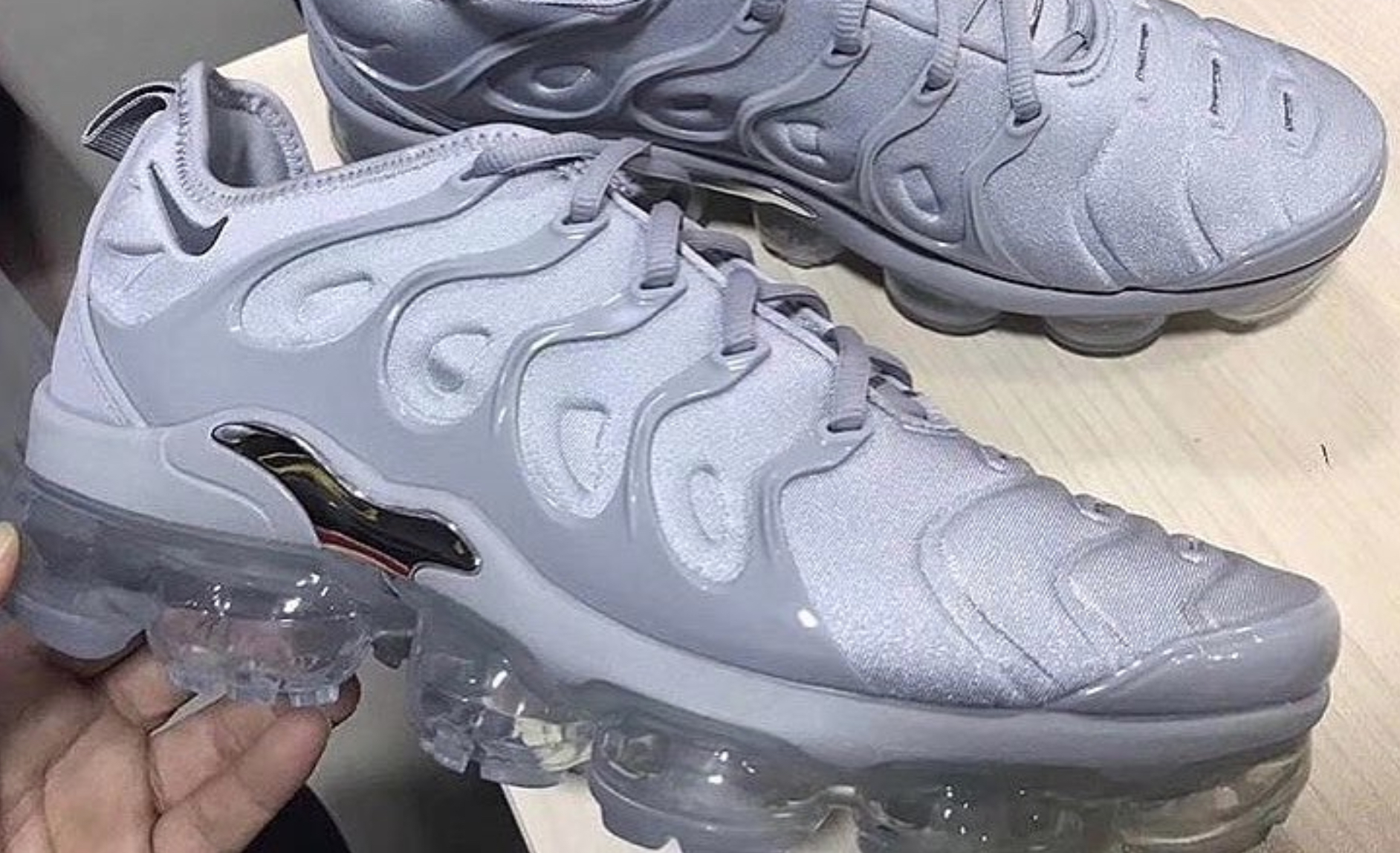 The Nike Air VaporMax Plus Hybrid Surfaces in Grey WearTesters