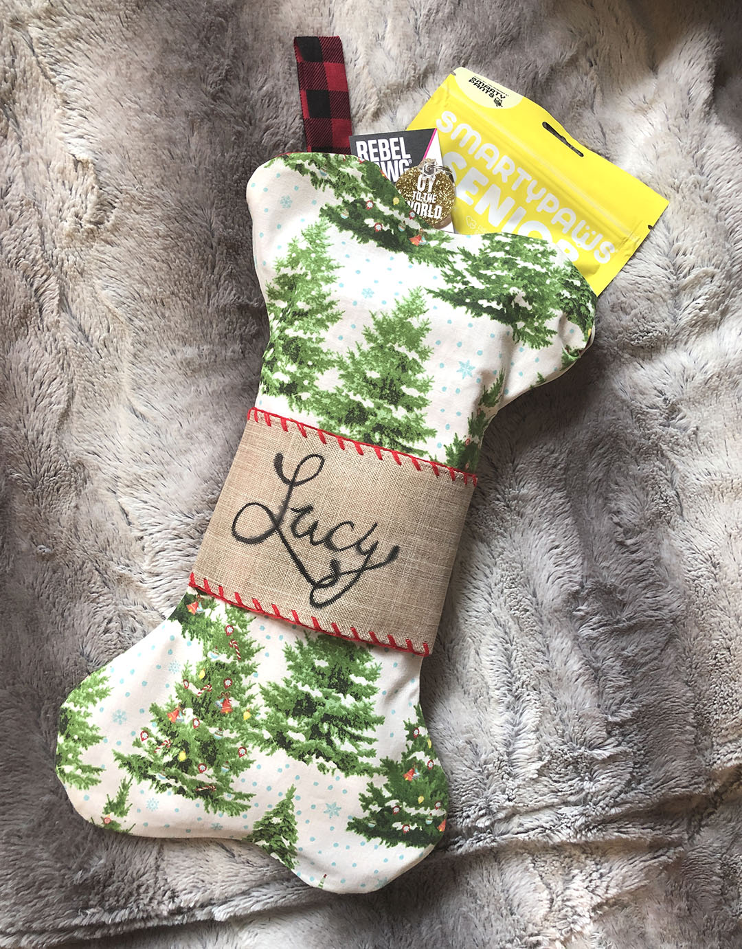 DIY Dog Bone Christmas Stocking Pattern Wear Wag Repeat