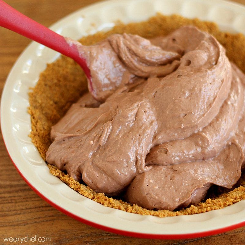 Easy Chocolate Pie Recipe with Pudding and Cream Cheese The Weary Chef