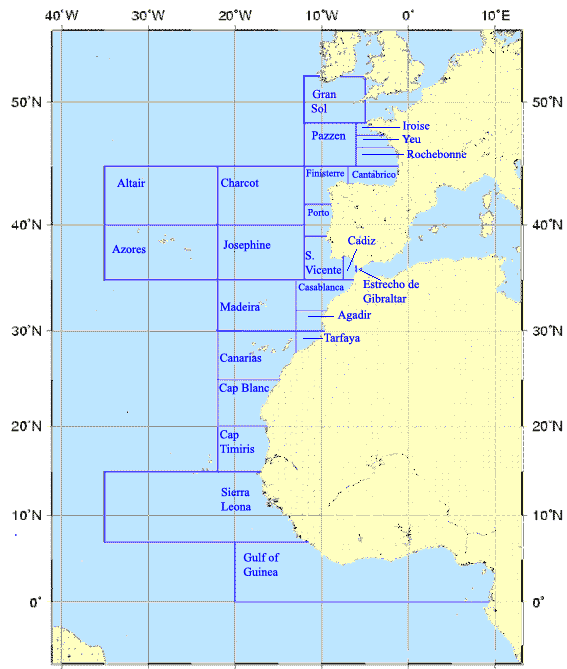 Spanish Marine Forecast Areas Atlantic FranksWeather The Weather