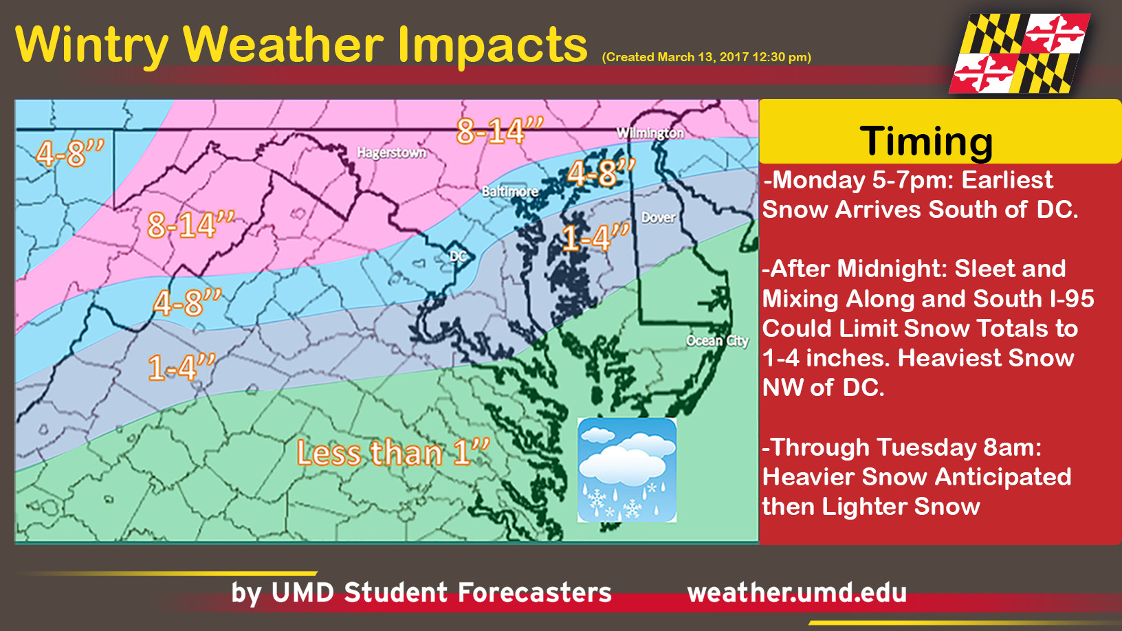 Snow Update First Major Snow Storm of the Season to Impact the DMV Area UMD Weather