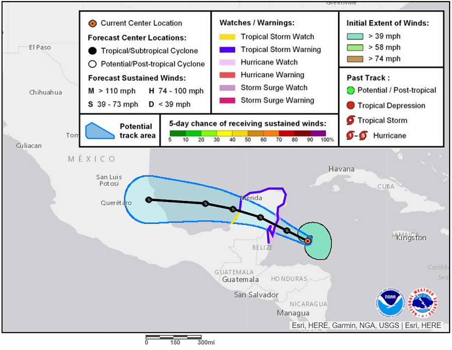 Tropical Storm Franklin Gaining Strength