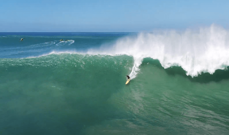 Epic Surf with 50' Waves Strikes Hawaii