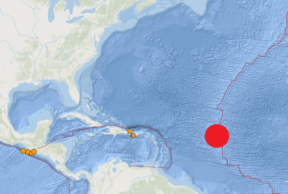 4.9 Quake Rocks Mid Atlantic Ridge; No Tsunami Threat