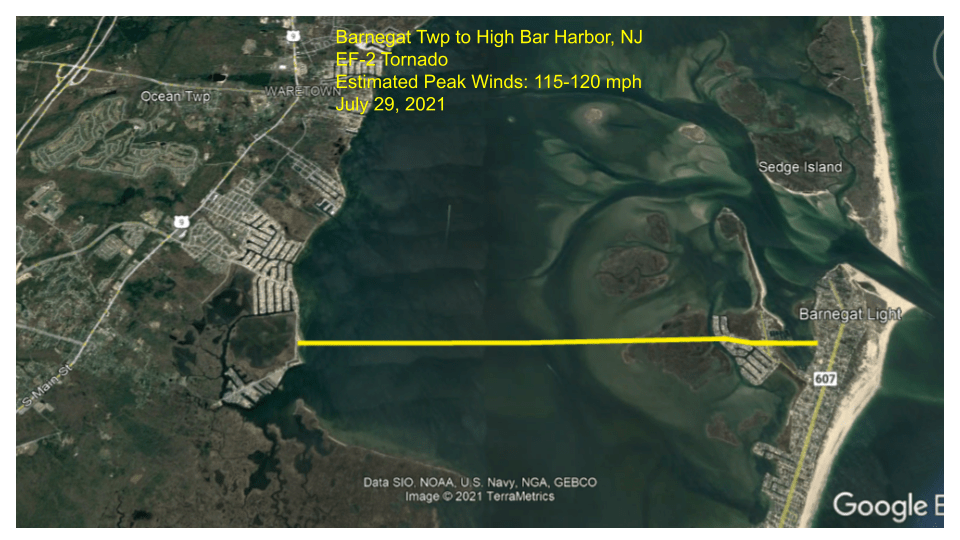 National Weather Service Confirms 10 Tornado Touchdowns in NJ, PA