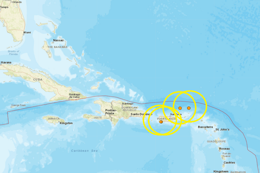 Earthquakes Shake Puerto Rico, U.S. Virgin Islands; No Tsunami Threat