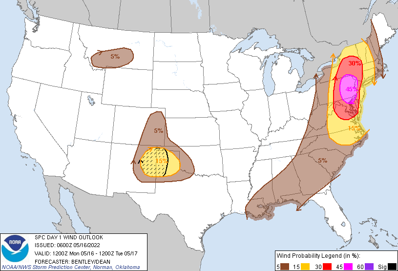 Bullseye of Bad Weather Severe Threat, Tornado Risk in Northeast Today