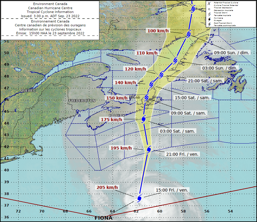 Hurricane Fiona Catastrophic Collision with Canada Likely Tonight & Tomorrow