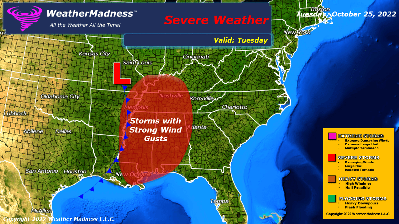 Weather Madness Updated Tuesday Severe Storms from Texas into the