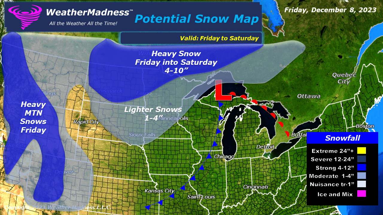 Weather Madness Snow Impacts Rockies and Northern Plains to Southern