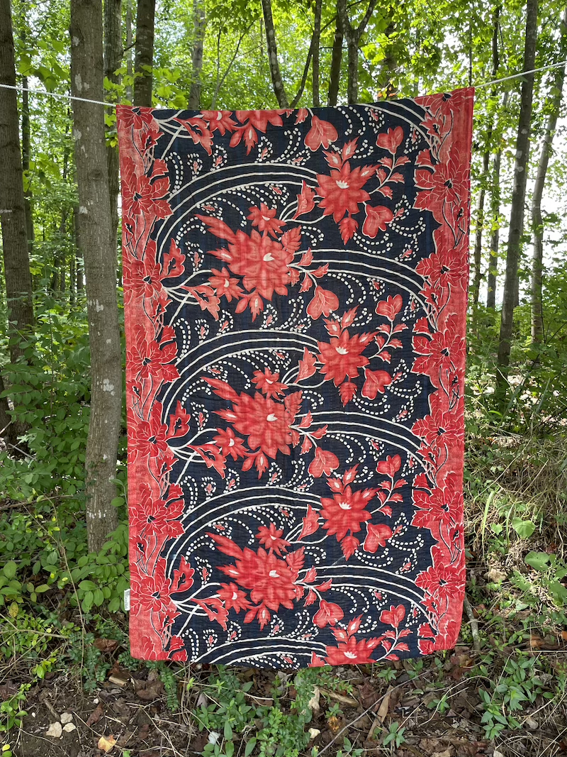 Reversible Sari Quilted Lap Blanket Bangladesh Weave a Real Peace