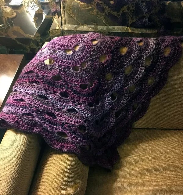 Virus shawl crochet pattern » Weave Crochet