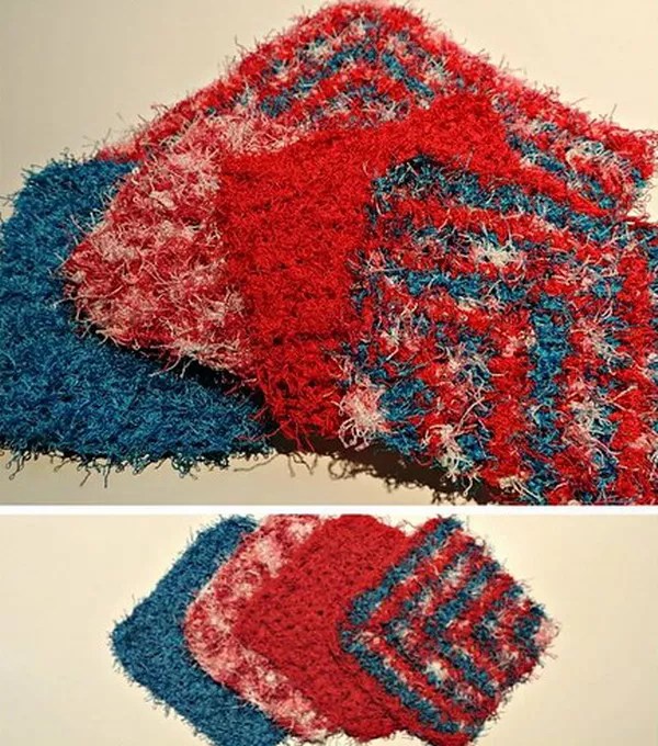 Angled Scrubby Washcloth Pattern » Weave Crochet