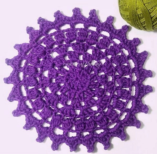 Easy Crochet Doily Coaster » Weave Crochet